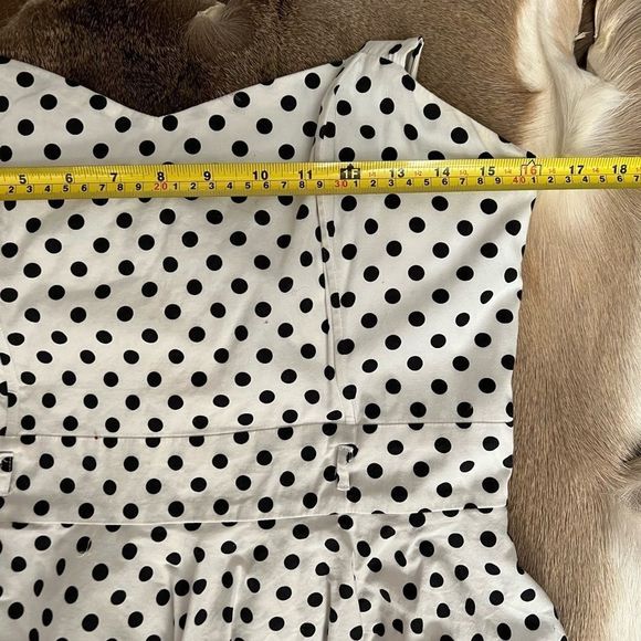 Grass Collection Polka Dot Halter Peplum - Picture 4 of 9